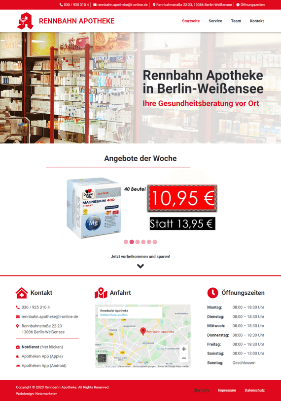 Apotheke Berlin - Website